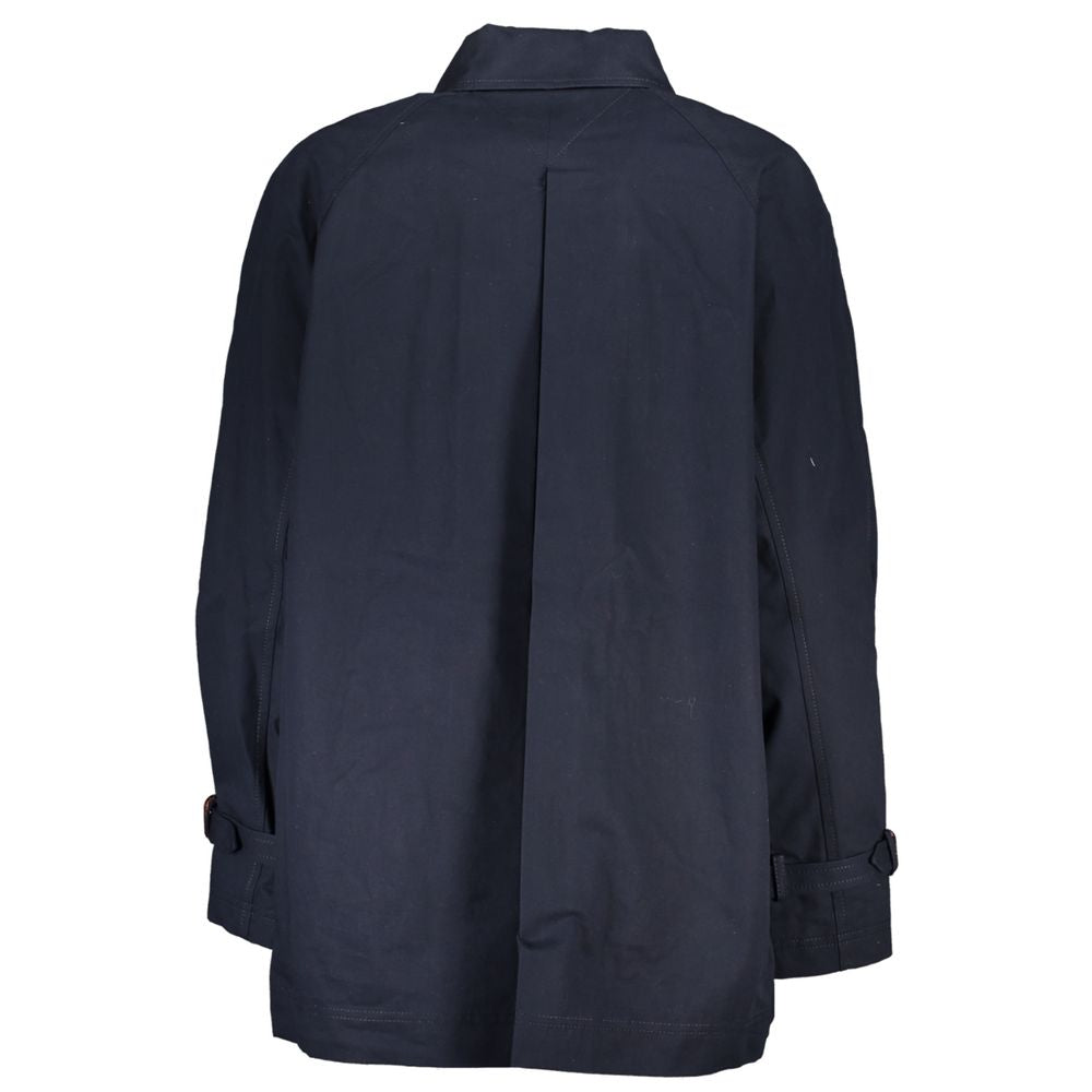 Tommy Hilfiger Blue Cotton Women Trench Coat
