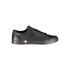 Tommy Hilfiger Black Leather Men's Sneaker