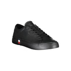 Tommy Hilfiger Black Leather Men's Sneaker