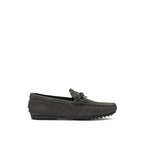 Tod's Gray Nubuc Leather Moccassin