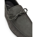 Tod's Gray Nubuc Leather Moccassin