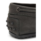 Tod's Gray Nubuc Leather Moccassin