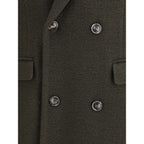 Cruna Green Fleece Wool Coat