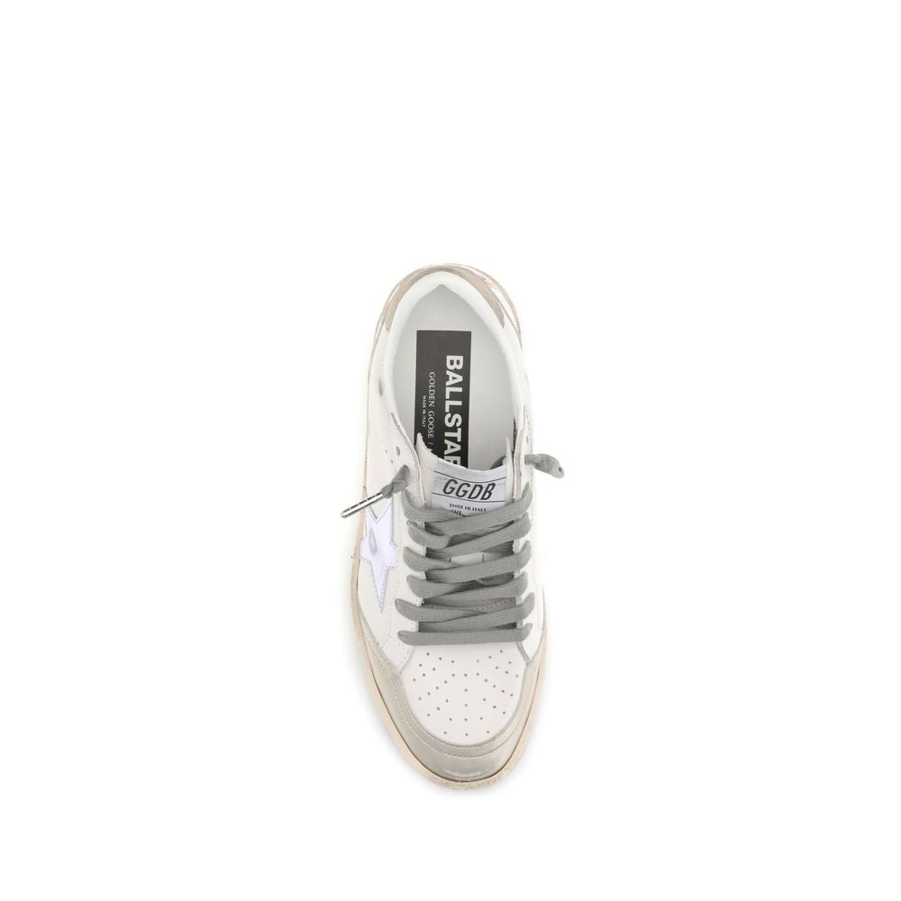 Golden Goose White Leather Low Top Sneakers