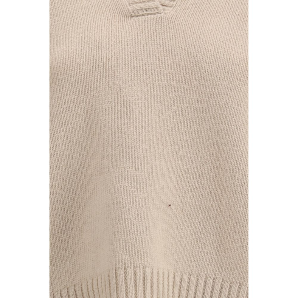 Max Mara Beige Fleece Wool Sweatshirt
