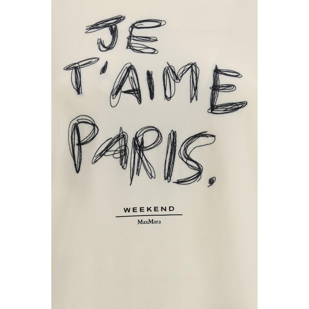 Max Mara Cream Cotton Long Sleeve T-Shirt