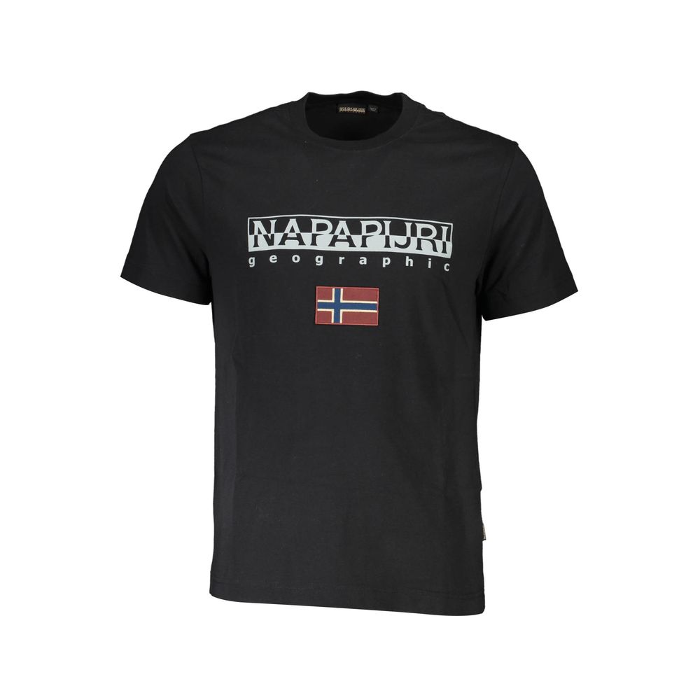 Napapijri Black Cotton Men's T-Shirt