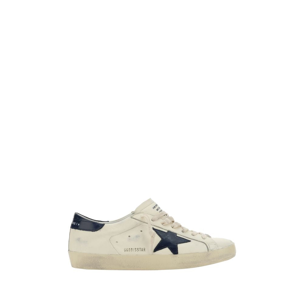 Golden Goose White Goatskin Low Top Sneakers
