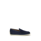 Tod's Blue Calf Leather Bos Taurus Slip-On Loafers