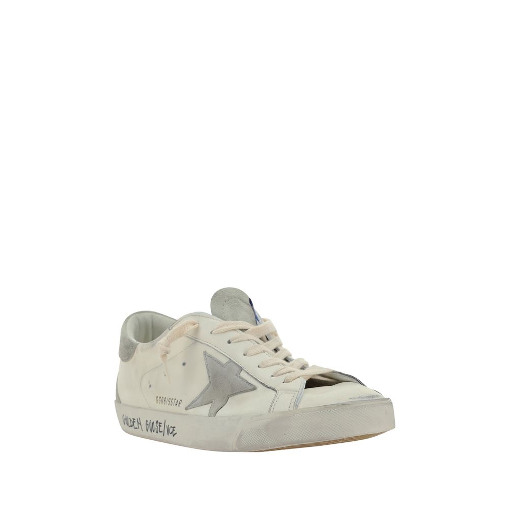 Golden Goose White Calf Leather Bos Taurus Low Top Sneakers