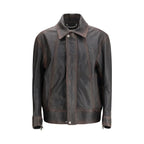Golden Goose Brown Goatskin Bomber