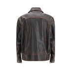 Golden Goose Brown Goatskin Bomber