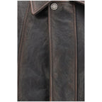 Golden Goose Brown Goatskin Bomber