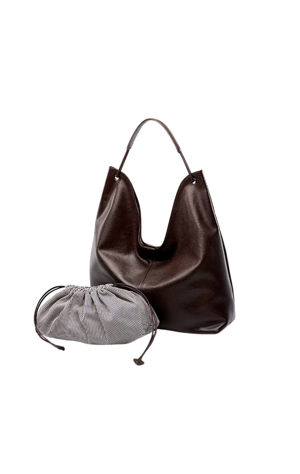COWHIDE LEATHER | LARGE HOBO SHOULDER BAG