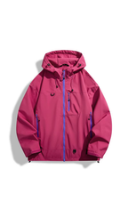 LNGXO Unisex Wasserdichte Wanderjacke Windbreaker - Outdoor Sport Winddichte Regenjacke
