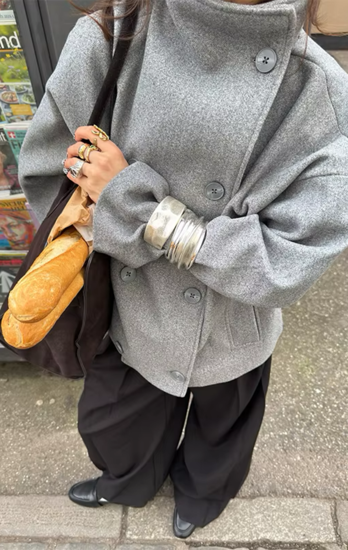 WOLLJACKE MIT KRAGEN
