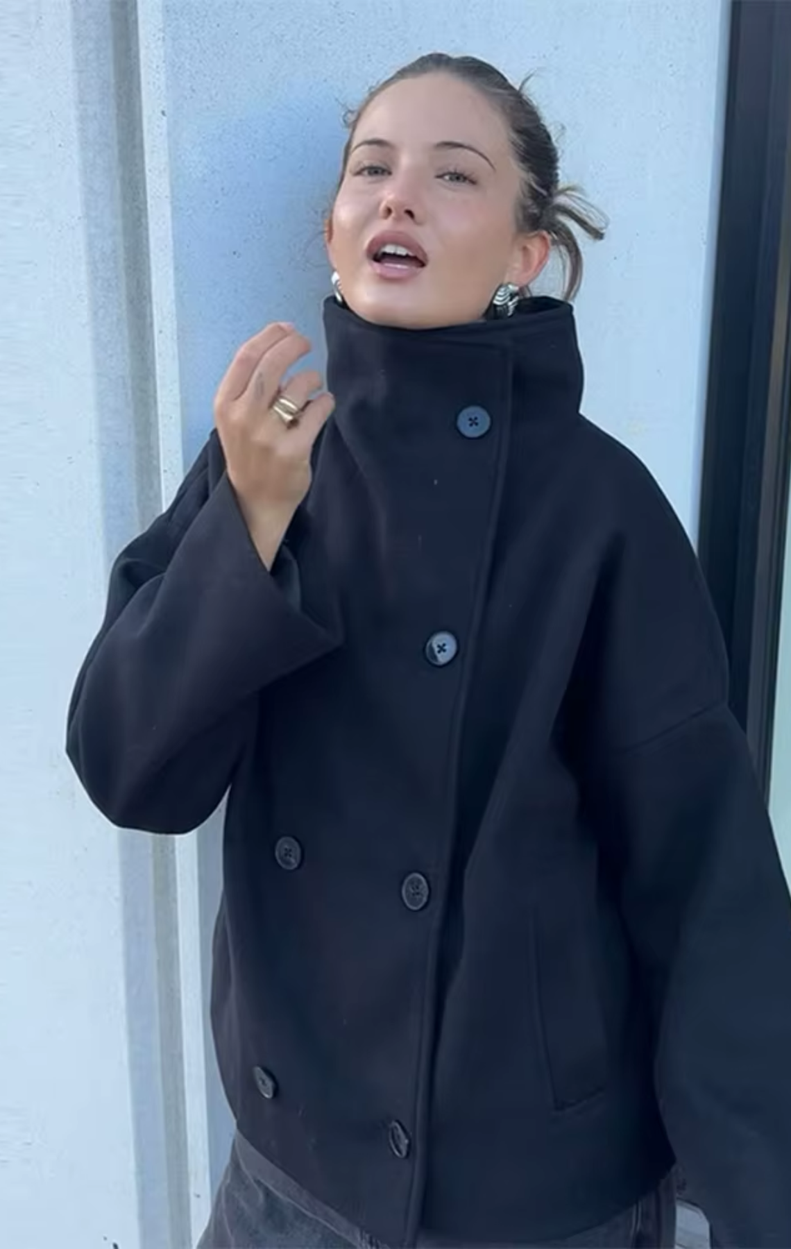 WOLLJACKE MIT KRAGEN