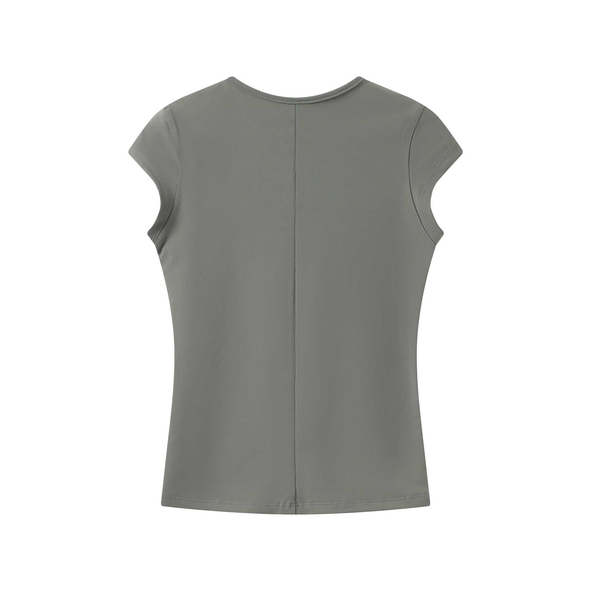 Spot Tankair Skin-Friendly Nude Elastic Tight Fitness Shoulder Small Flying Sleeve T-Shirt Sports Quick-Drying Top