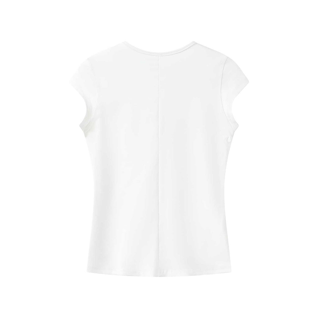 Spot Tankair Skin-Friendly Nude Elastic Tight Fitness Shoulder Small Flying Sleeve T-Shirt Sports Quick-Drying Top