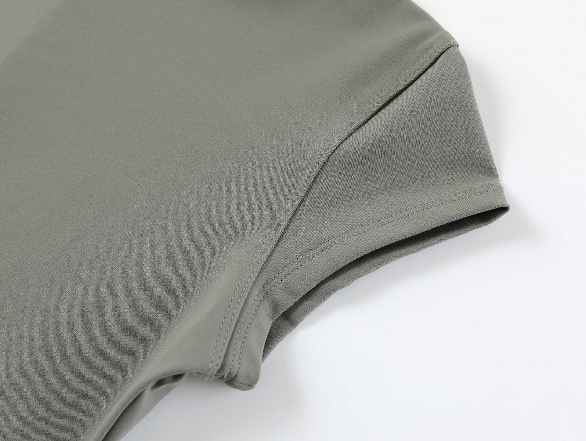 Spot Tankair Skin-Friendly Nude Elastic Tight Fitness Shoulder Small Flying Sleeve T-Shirt Sports Quick-Drying Top