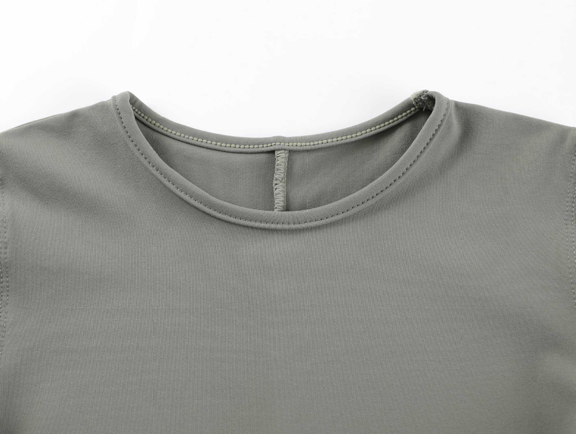 Spot Tankair Skin-Friendly Nude Elastic Tight Fitness Shoulder Small Flying Sleeve T-Shirt Sports Quick-Drying Top