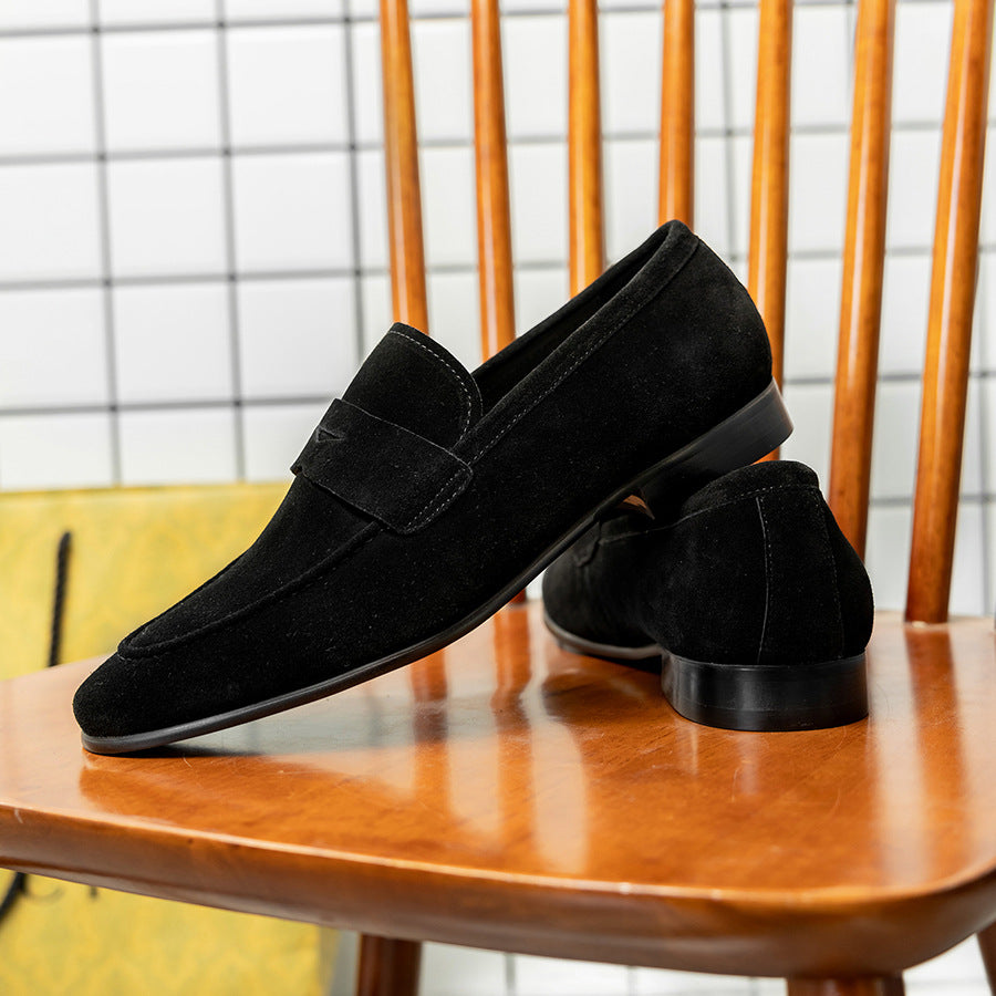 [One piece is also ex-factory price] Business Casual British Fleece Leather Men's Shoes Leather Men's Penny Loafers