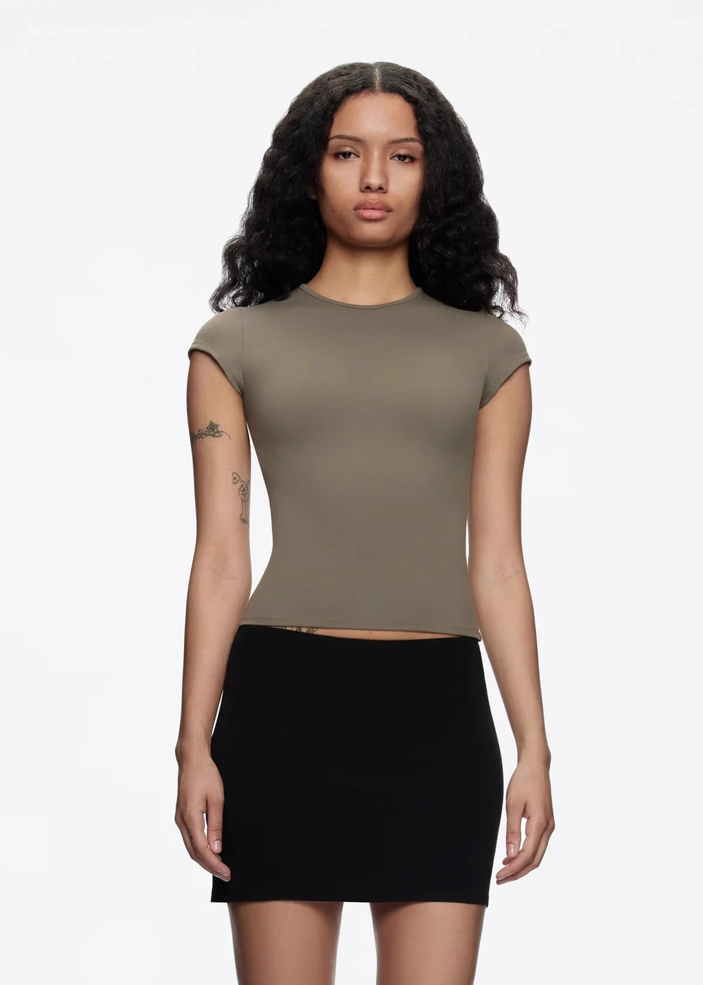 Spot Tankair Skin-Friendly Nude Elastic Tight Fitness Shoulder Small Flying Sleeve T-Shirt Sports Quick-Drying Top