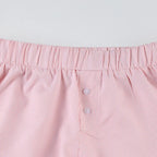 Striped Summer Beach Shorts for Women / Elastic Waist / Blue / Pink