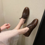 Dilalula 2026 Hot Sale Natural Leather Lace Up Loafers Women Sewing Casual Boat Shoes Female Flat Heel Pumps Lady Walk Flats