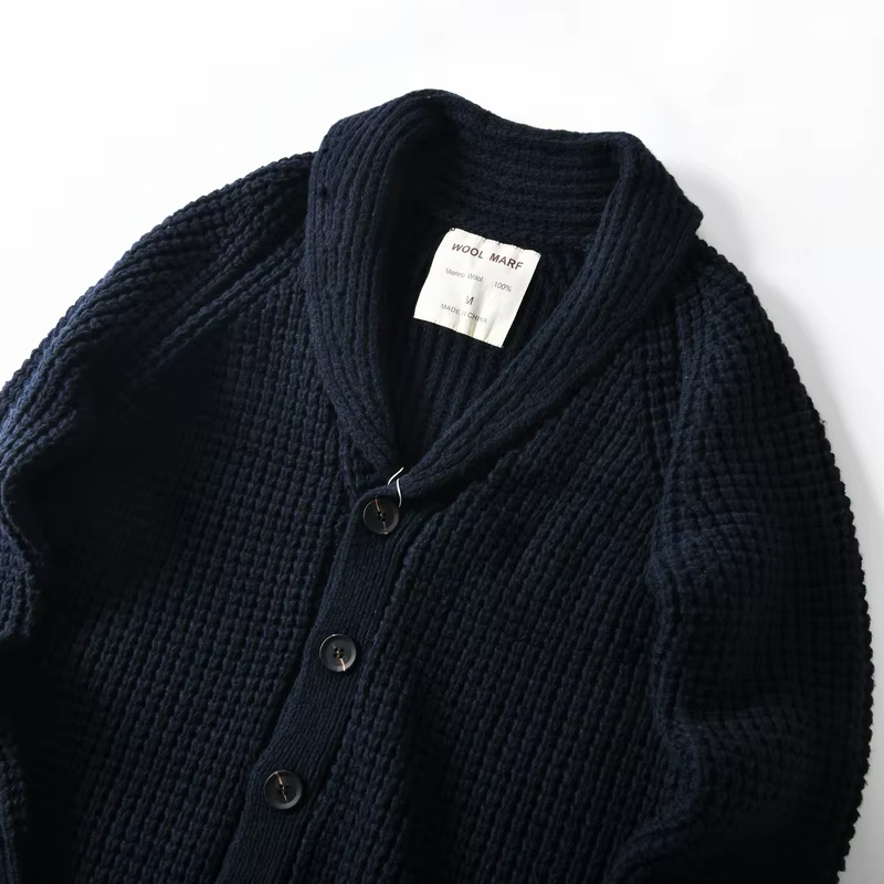 WOOL CARDIGAN | NAVY BLUE