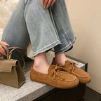 Dilalula 2026 Hot Sale Natural Leather Lace Up Loafers Women Sewing Casual Boat Shoes Female Flat Heel Pumps Lady Walk Flats