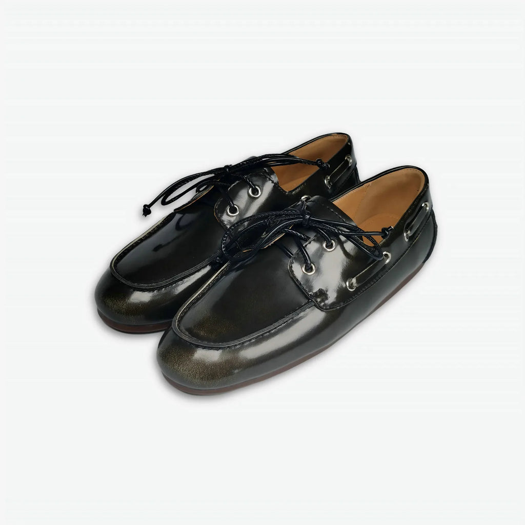 Dilalula 2026 Hot Sale Natural Leather Lace Up Loafers Women Sewing Casual Boat Shoes Female Flat Heel Pumps Lady Walk Flats