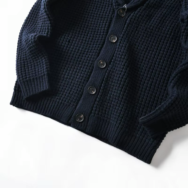 WOOL CARDIGAN | NAVY BLUE