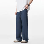 Summer Men's Striped Pants / Breathable Straight Wide Leg Casual Fit