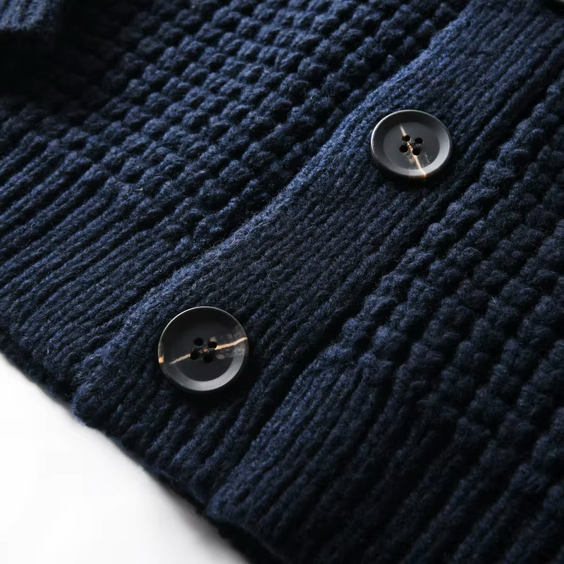 WOOL CARDIGAN | NAVY BLUE