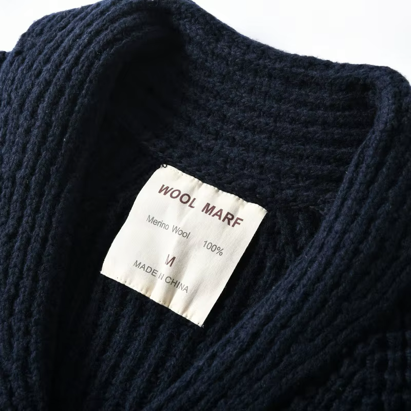 WOOL CARDIGAN | NAVY BLUE