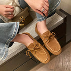 Dilalula 2026 Hot Sale Natural Leather Lace Up Loafers Women Sewing Casual Boat Shoes Female Flat Heel Pumps Lady Walk Flats