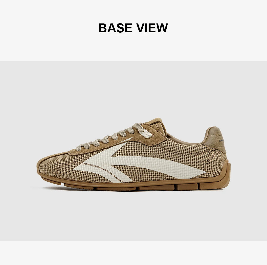Maden Men's Shoes Retro Arrow Print German Army Trainer Shoes Breathable Vintage Racing Style Cleanfit Men's Casual Sneakers