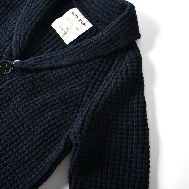 WOOL CARDIGAN | NAVY BLUE
