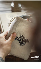 Maden Men Black Genuine Leather Belt / Top Grain Cowhide Casual Classic Waist Strap