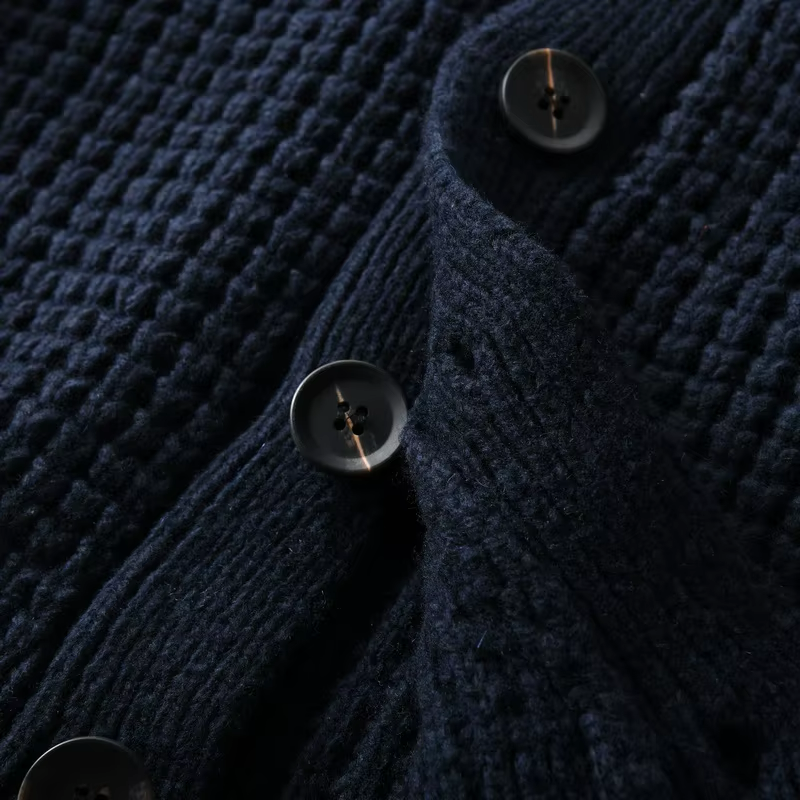 WOOL CARDIGAN | NAVY BLUE