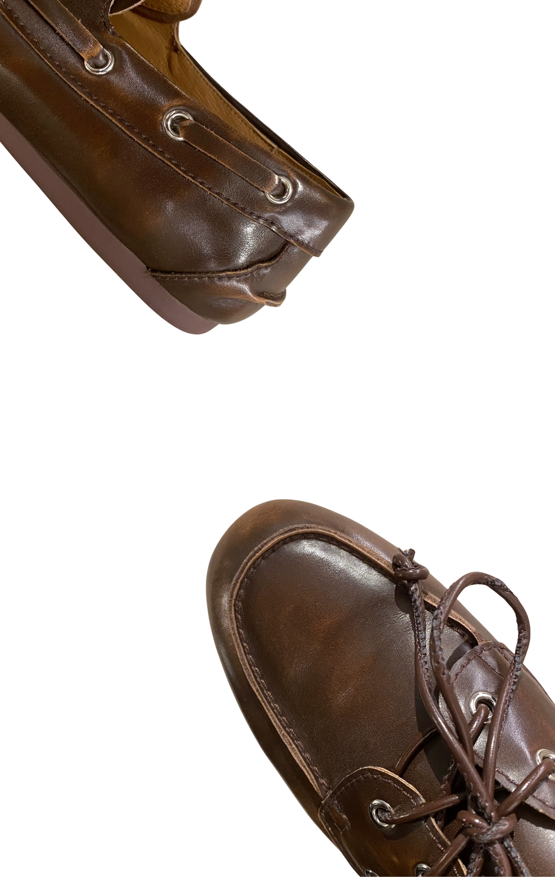 Lace Up Loafers Sewing Casual Boat Shoes / Flat Heel