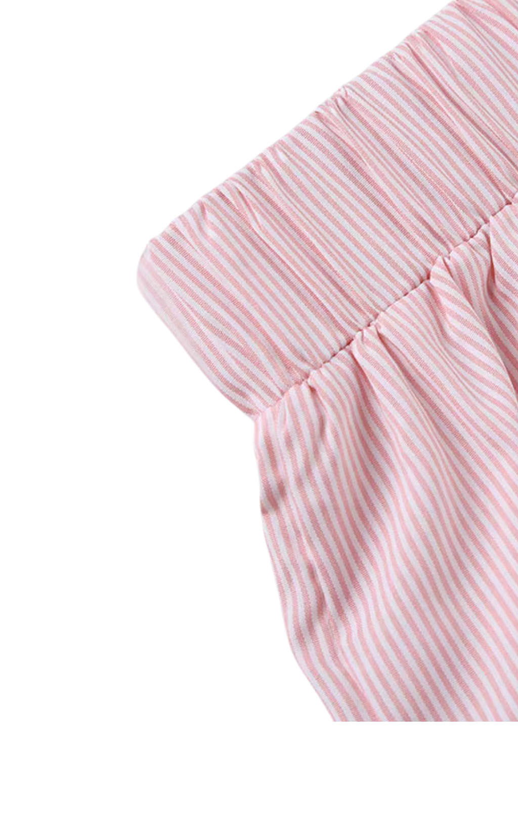 Striped Summer Beach Shorts for Women / Elastic Waist / Blue / Pink