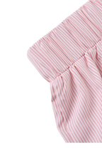 Striped Summer Beach Shorts for Women / Elastic Waist / Blue / Pink