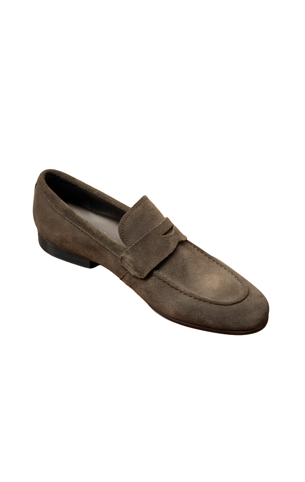 Men's Premium Cowhide Suede Penny Loafers – Elegant Casual Slip-On Shoes / Black / Brown