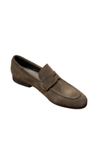 Men's Premium Cowhide Suede Penny Loafers – Elegant Casual Slip-On Shoes / Black / Brown