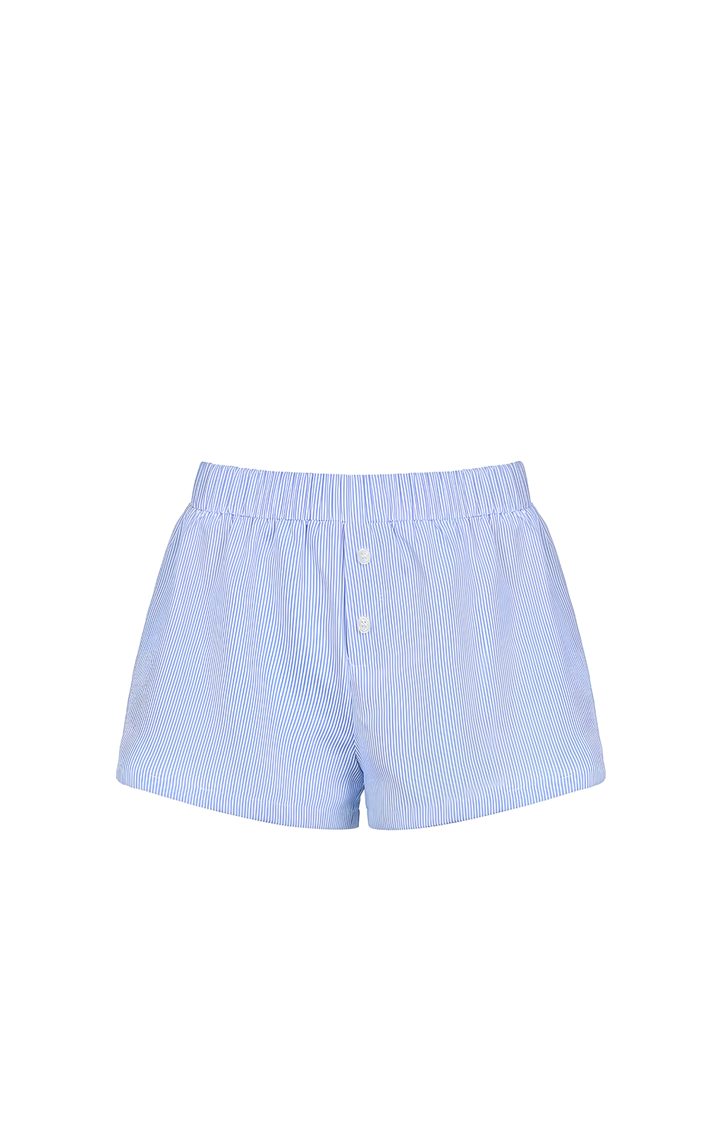 Striped Summer Beach Shorts for Women / Elastic Waist / Blue / Pink