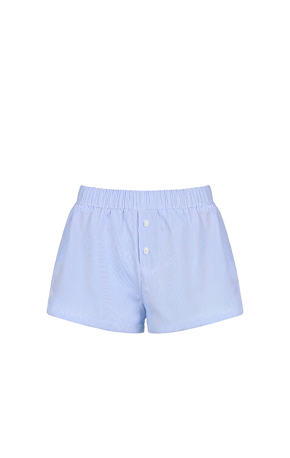 Striped Summer Beach Shorts for Women / Elastic Waist / Blue / Pink
